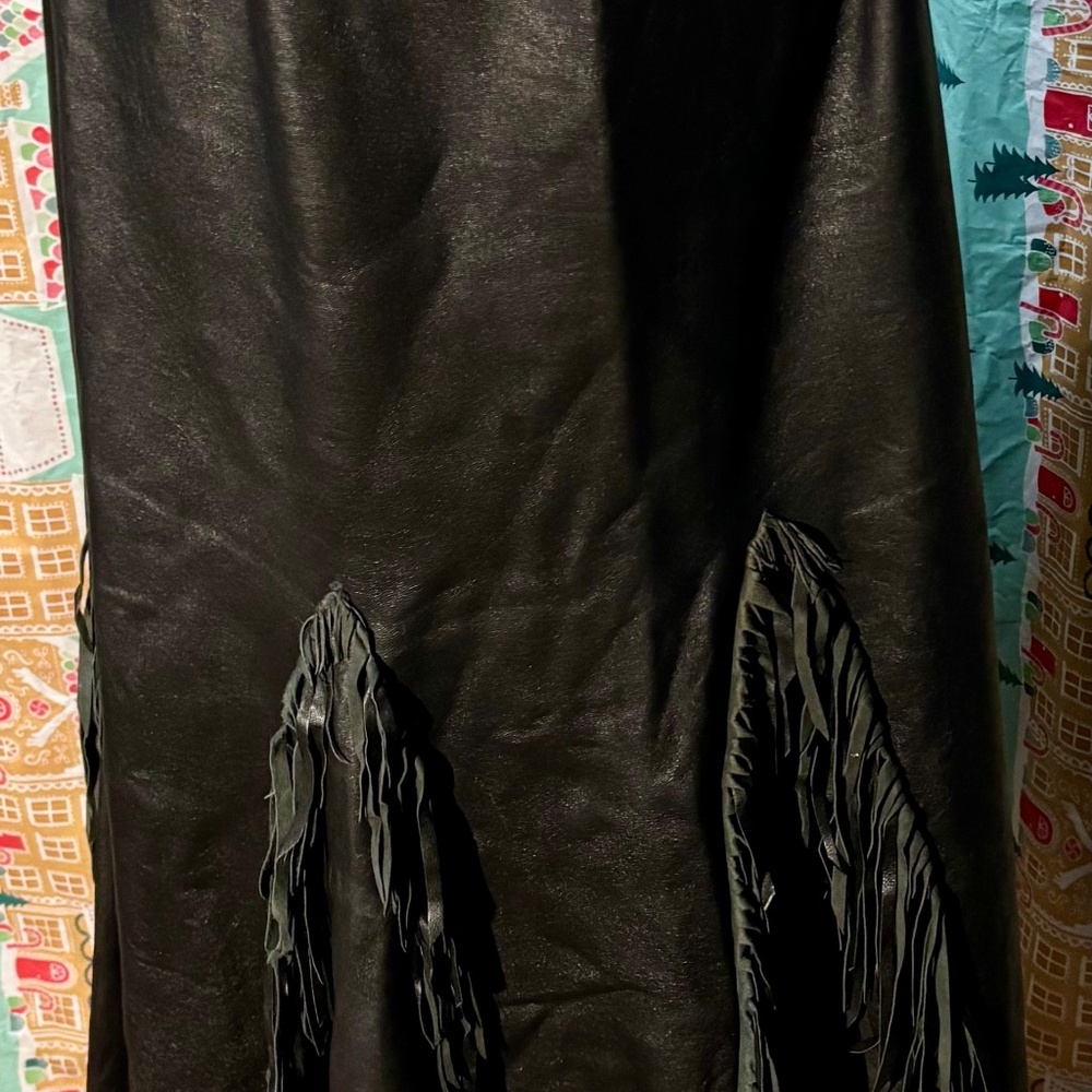 VINTAGE Leather skirt - Picture 3 of 9